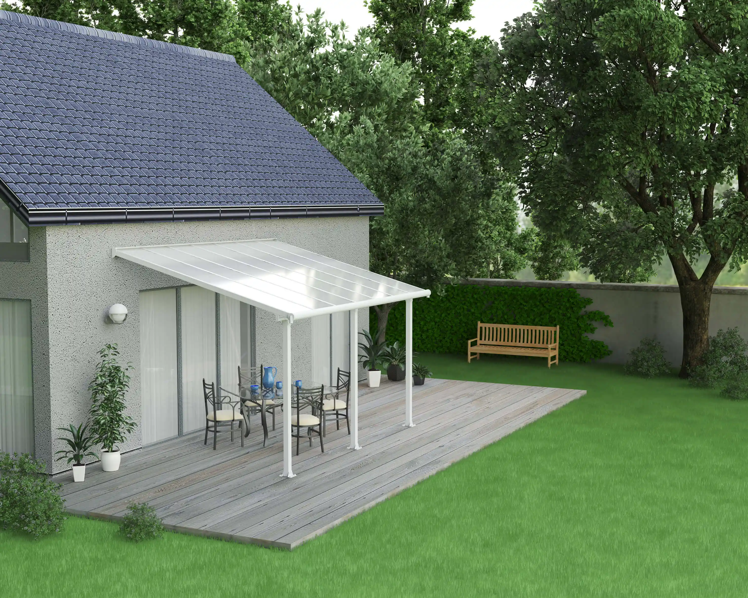 Canopia Olympia 425X294 cm Terrasoverkapping Wit Helder