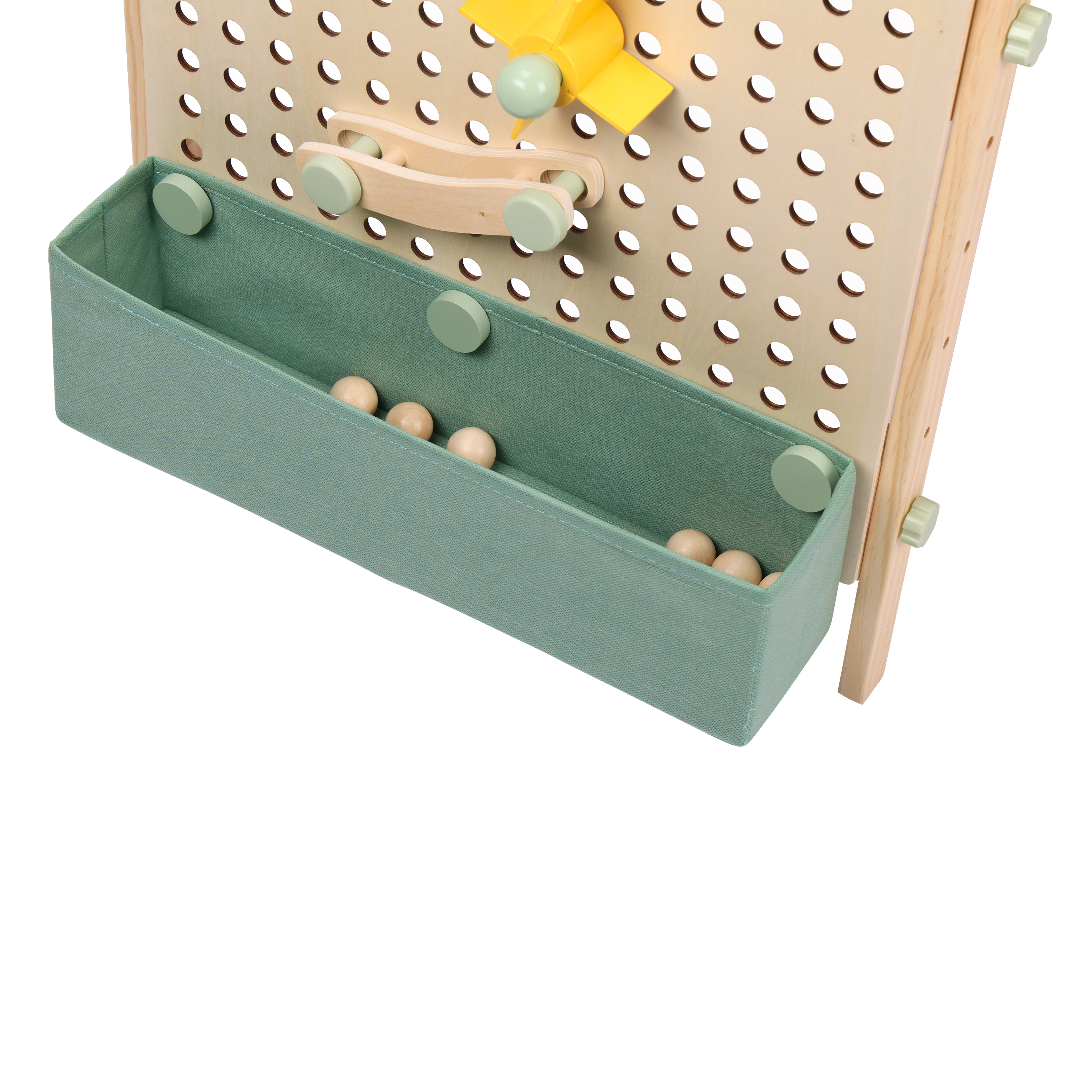 Sunny Mika Activity Easel with Pegboard - Natural Brown