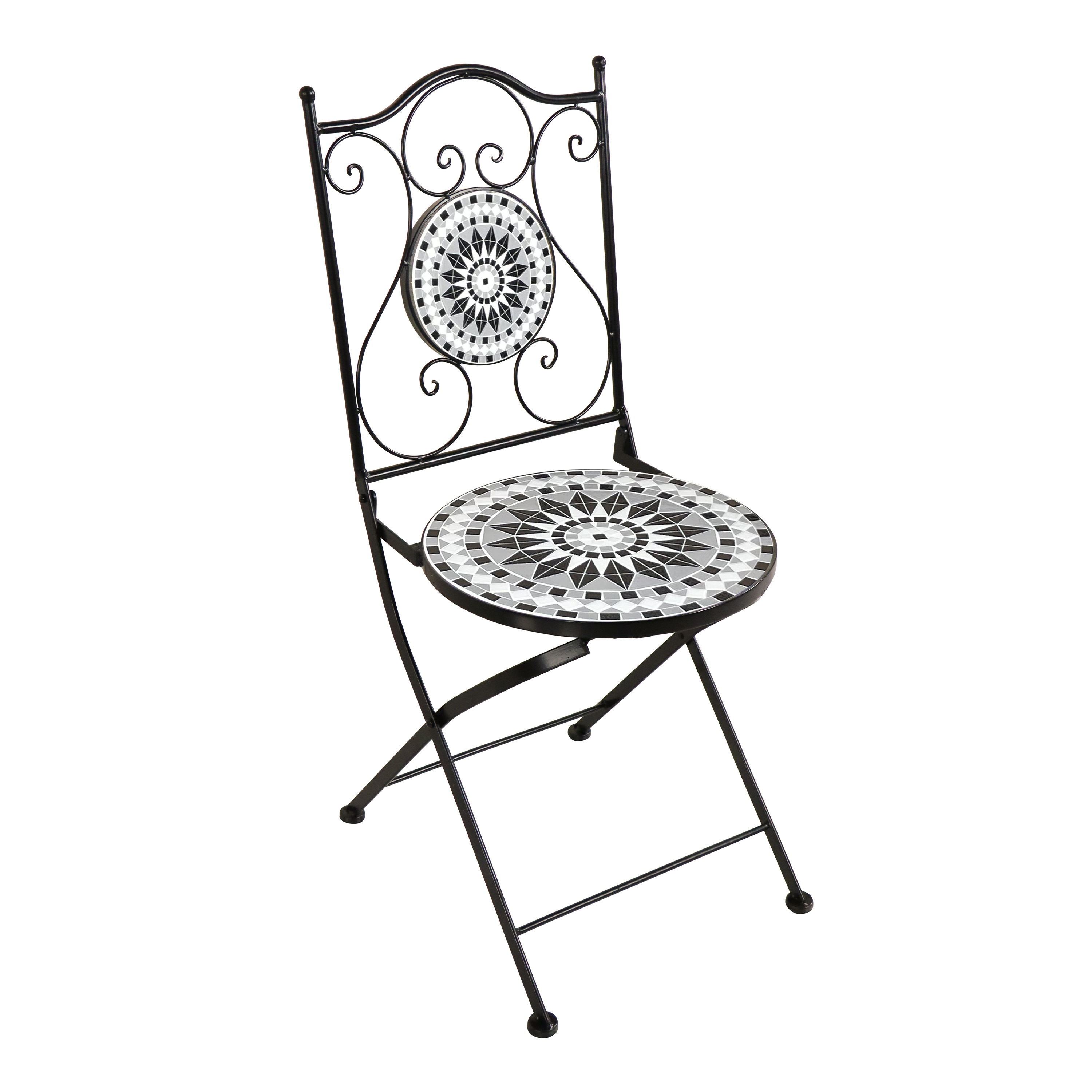 AXI Amélie Mosaik Bistro Set Schwarz/Weiß