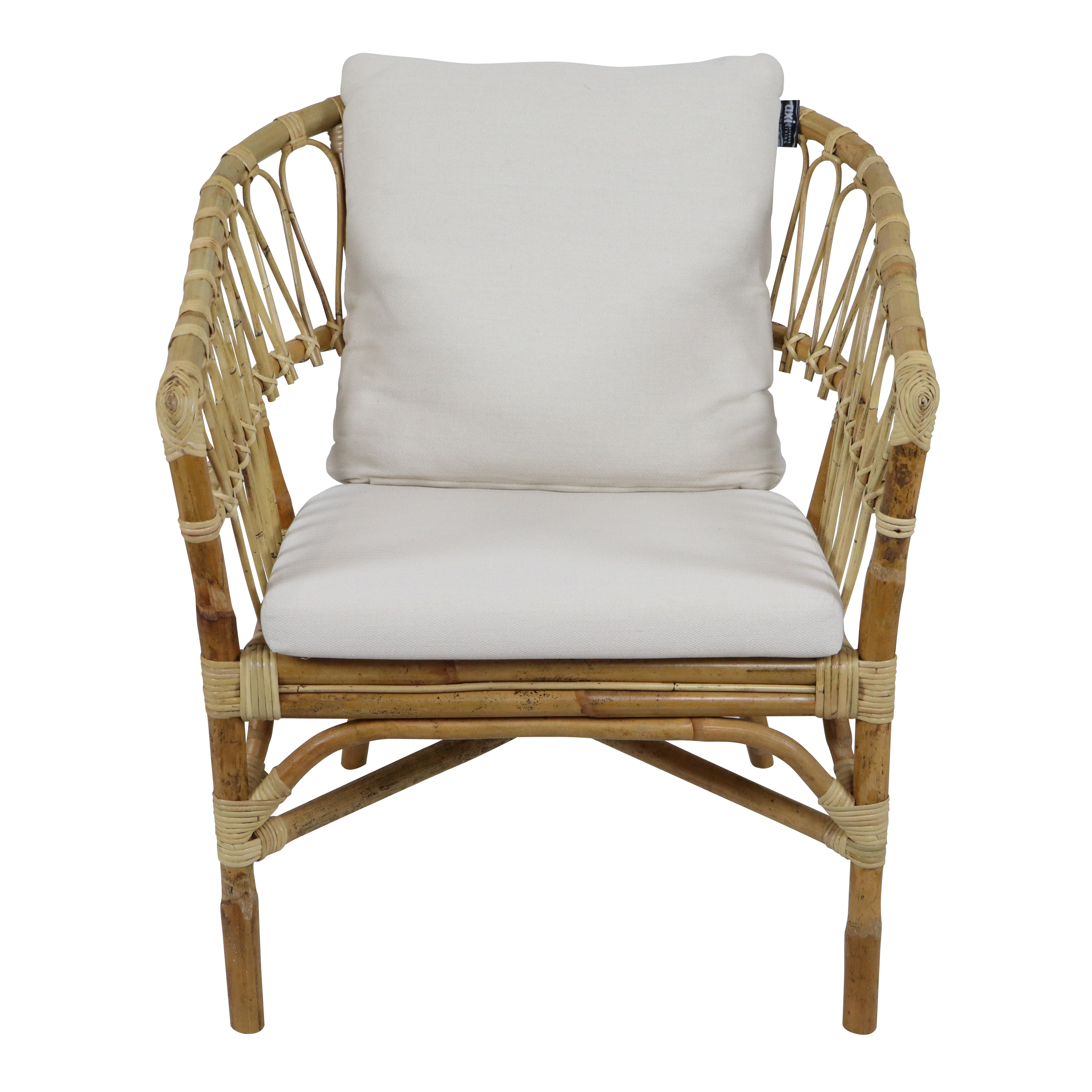 AXI Mary Rattan Lounge Set – 4-Piece with Sofa, Table, and 2 Chairs Natural/White-8720365066238 AXI Mary Rattan Lounge Set – 4-Piece with Sofa, Table, and 2 Chairs Natural/White