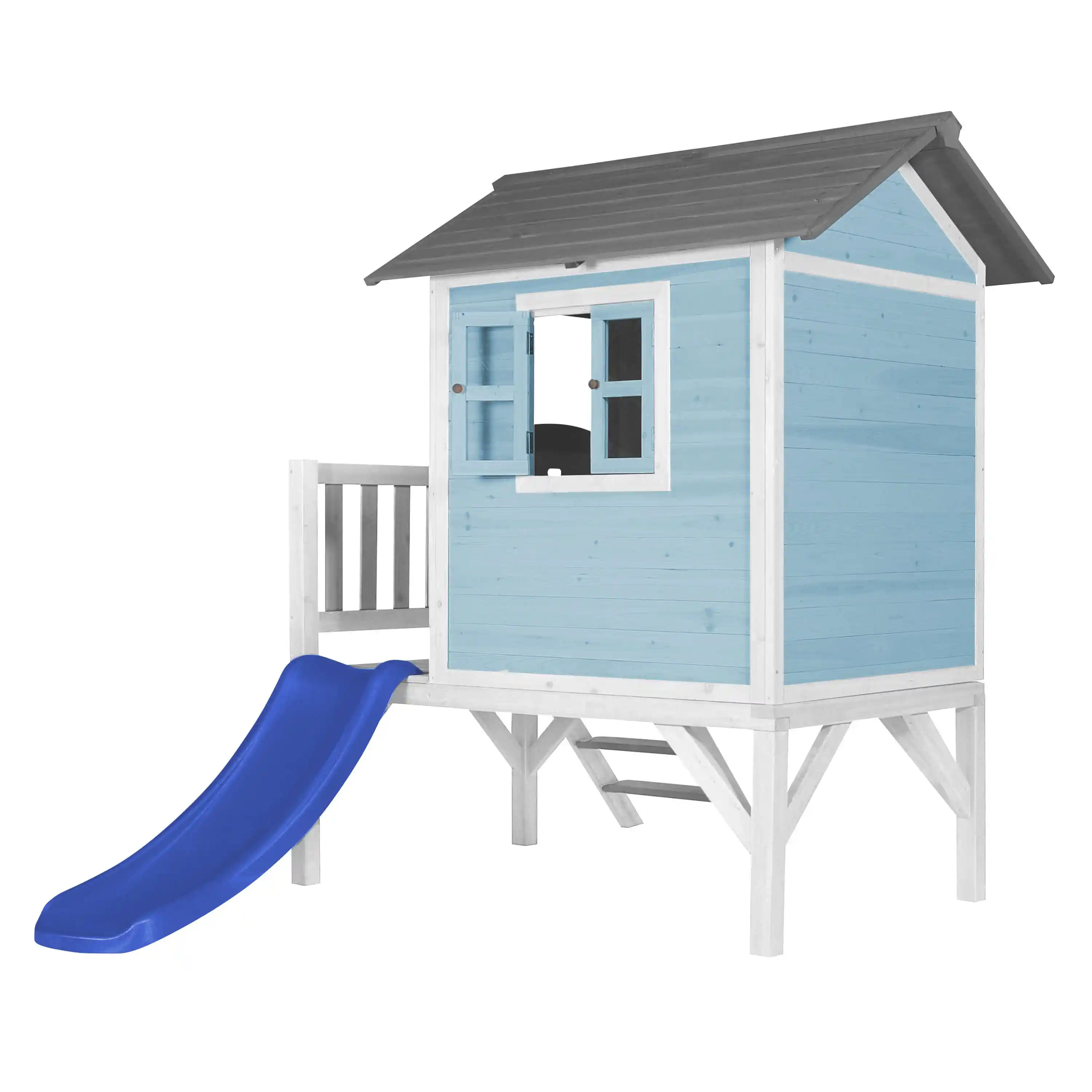AXI Lodge XL Speelhuis Caribisch Blauw - Blauwe Glijbaan