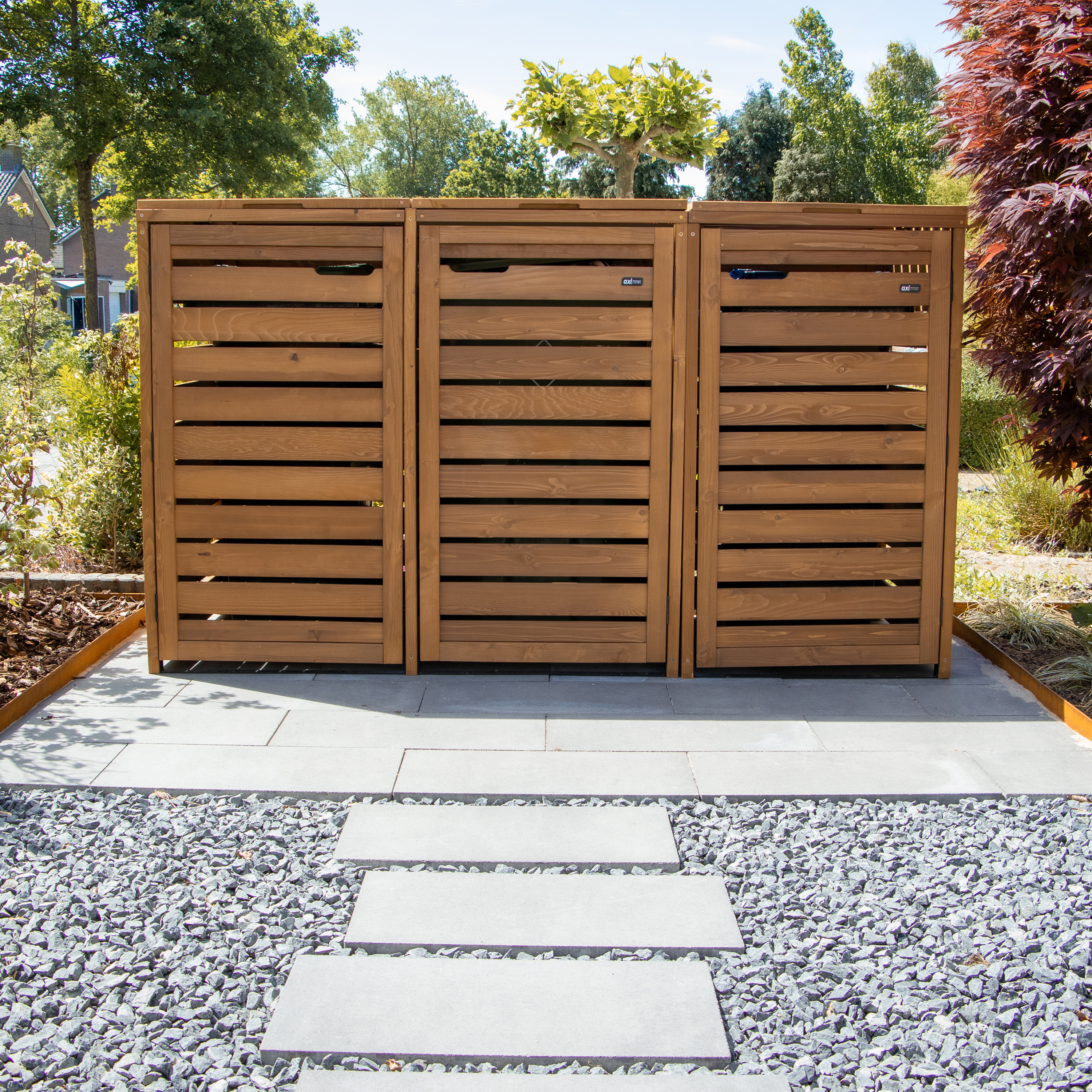 AXI Lex Wooden Bin Storage Brown – 4 bins