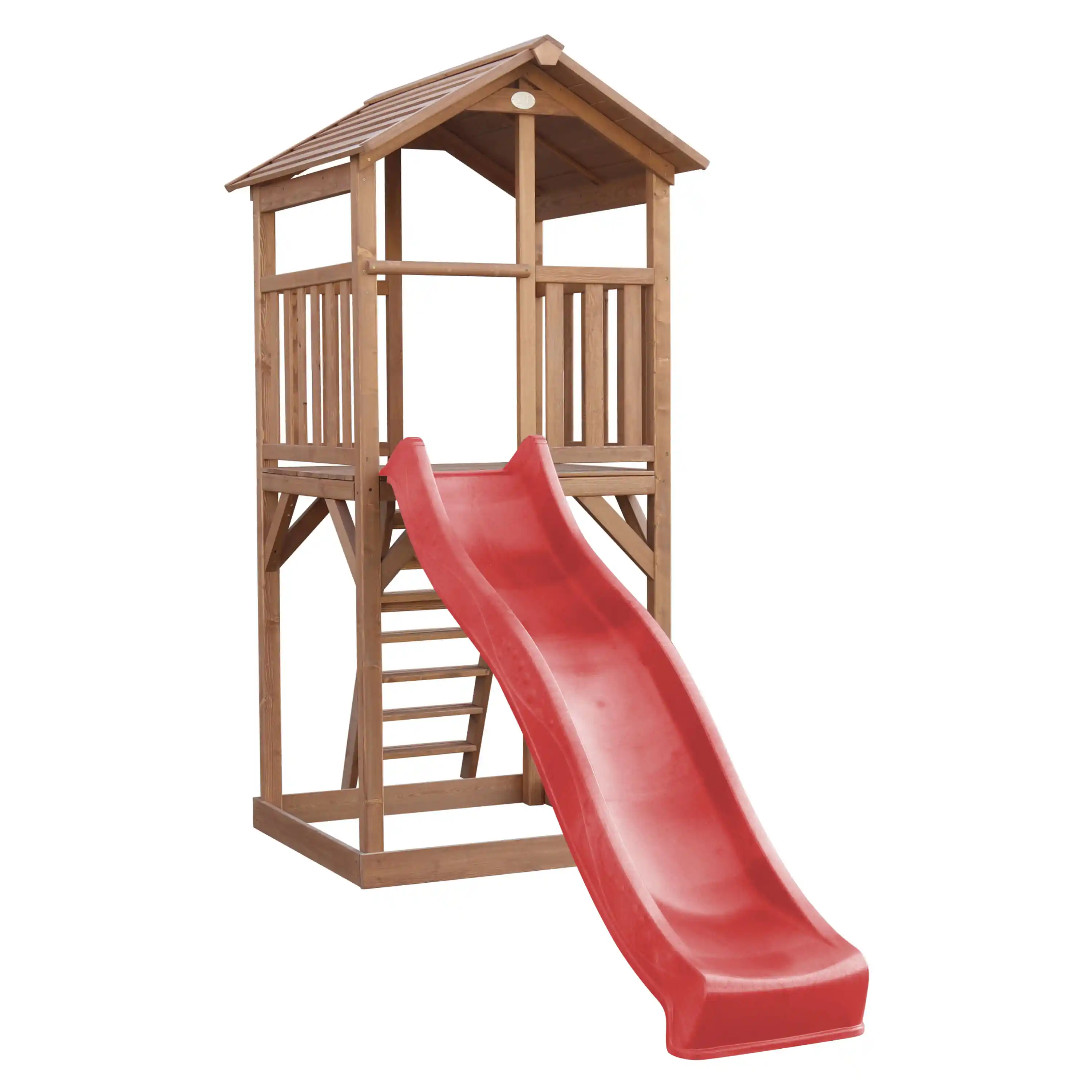 AXI Beach Tower Speeltoren Bruin - Rode Glijbaan