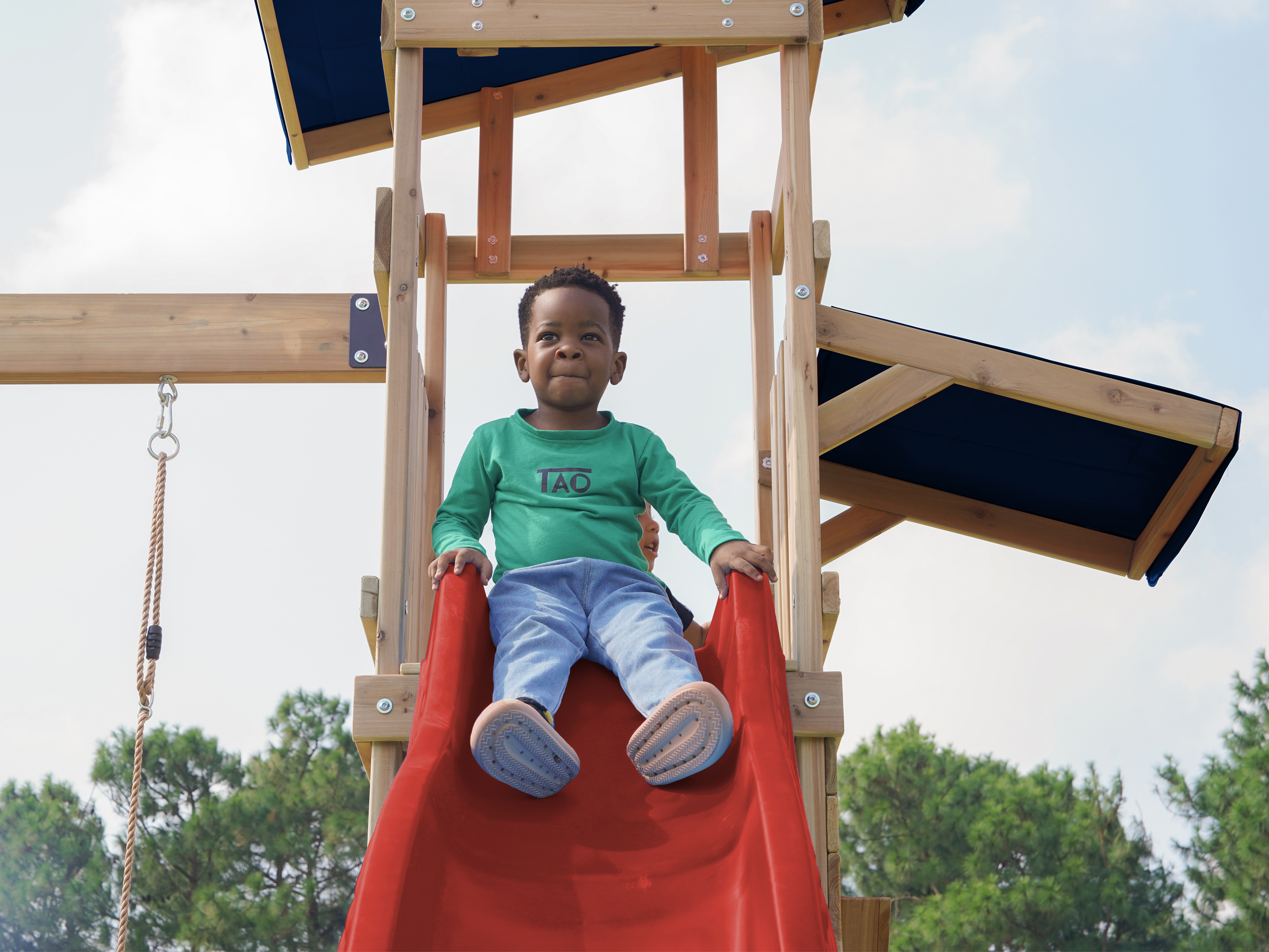 AXI Malik Play Set with Double Swing Brown - Red Slide 