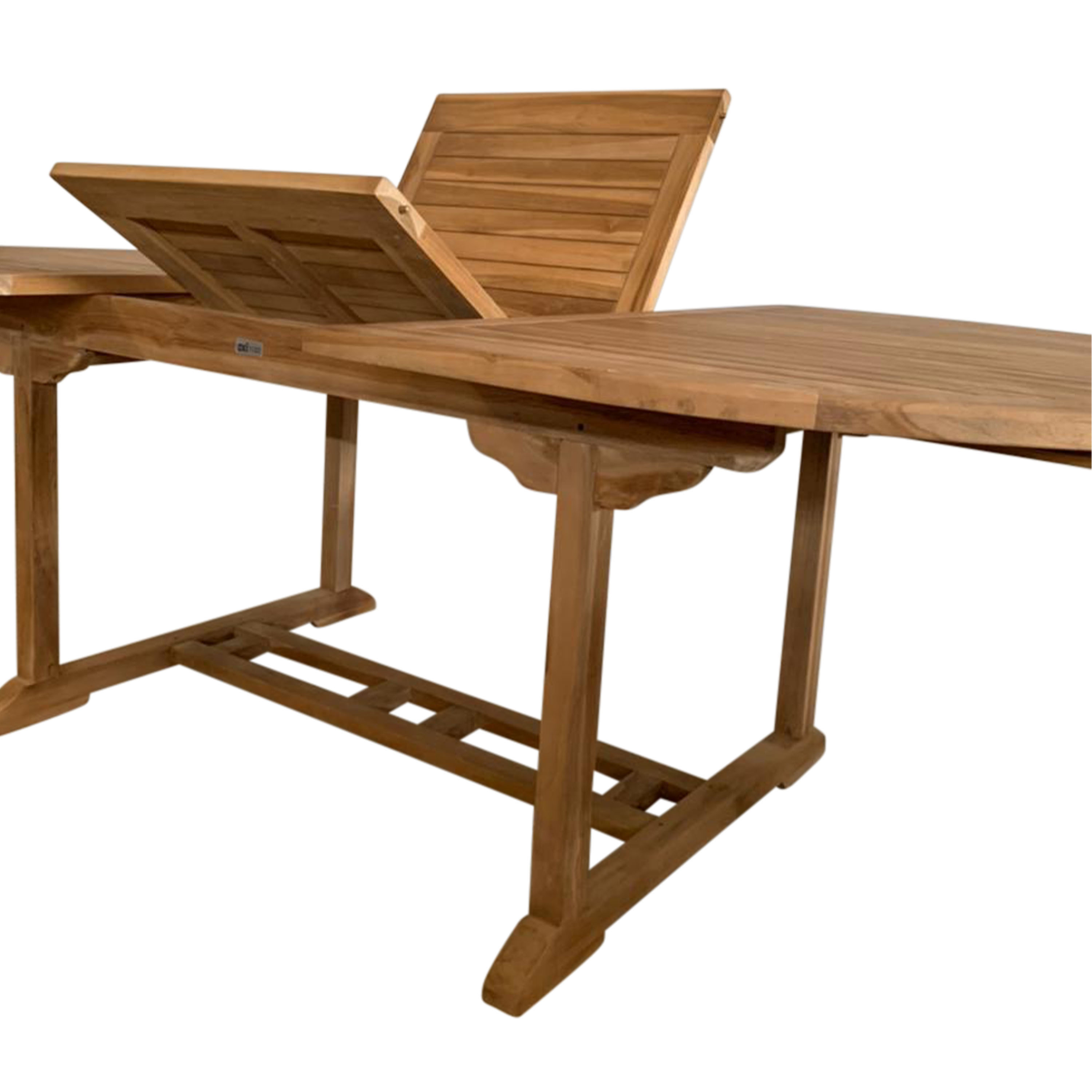 AXI Marzi/Faye 180-240 cm Dining Garden Set 7-piece Teak/Beige - Extendable