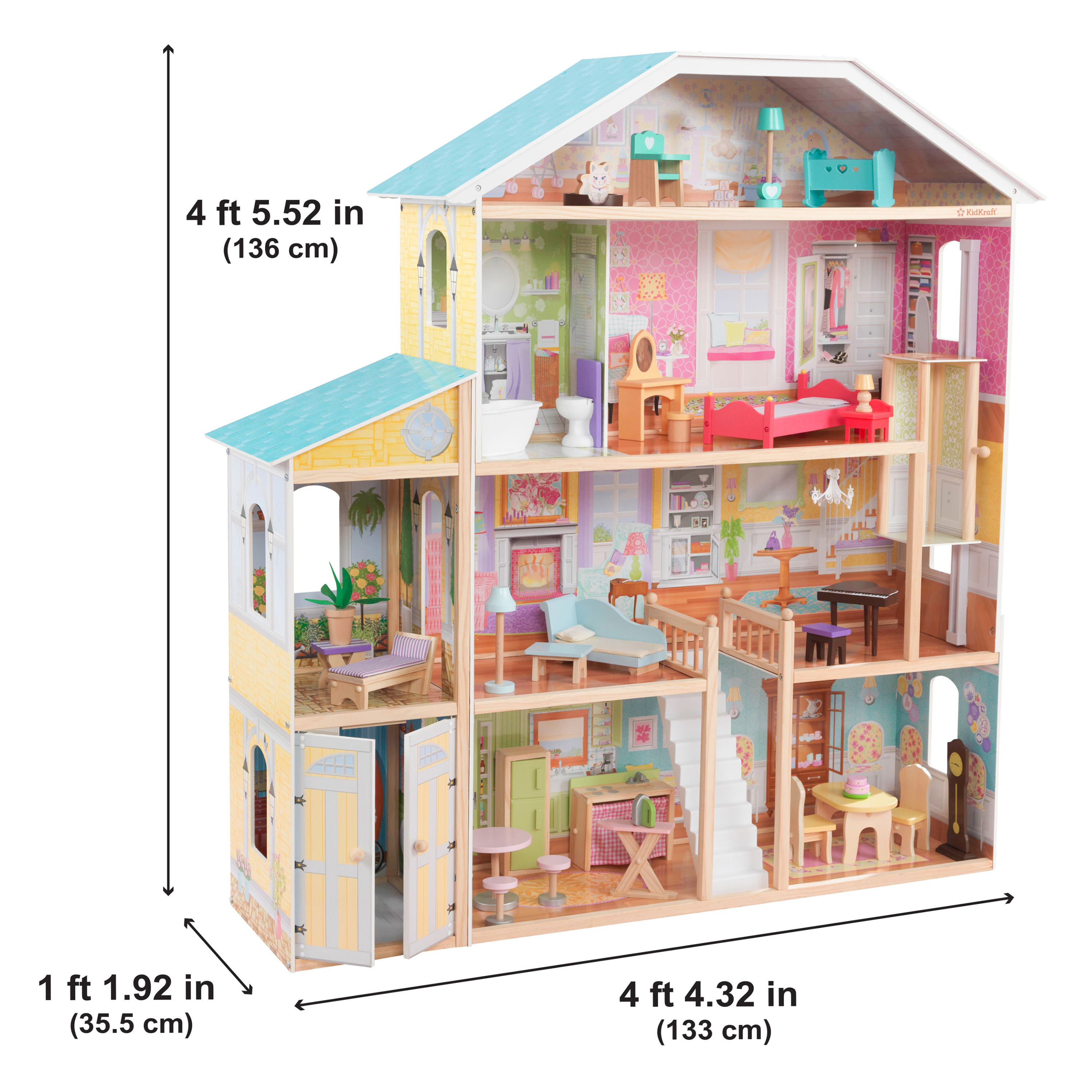KidKraft Majestic Mansion Dollhouse-0706943652527 KidKraft Majestic Mansion Dollhouse