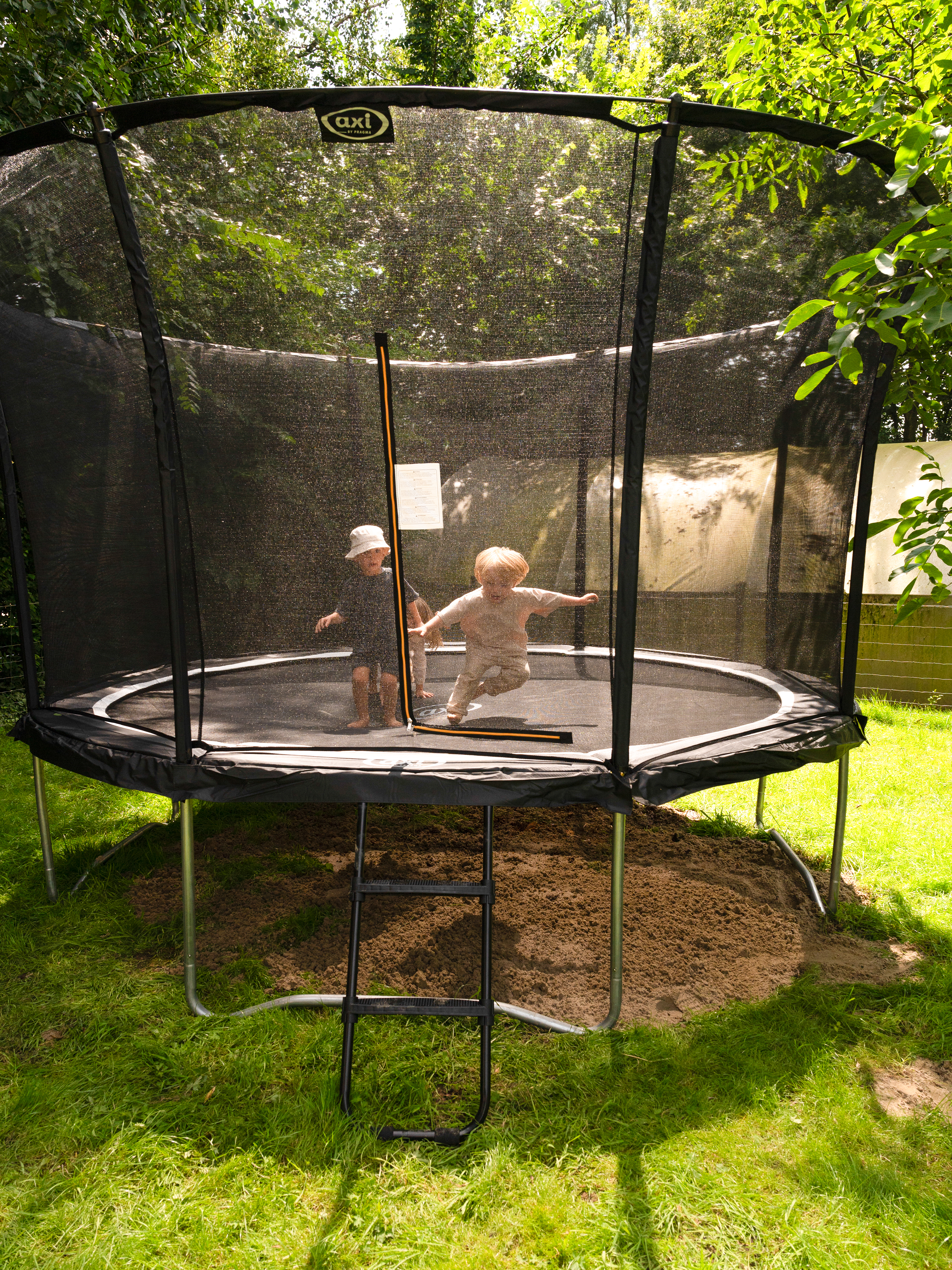 AXI Denver Trampolin Rund mit Netz Ø 366 cm Schwarz - Onground