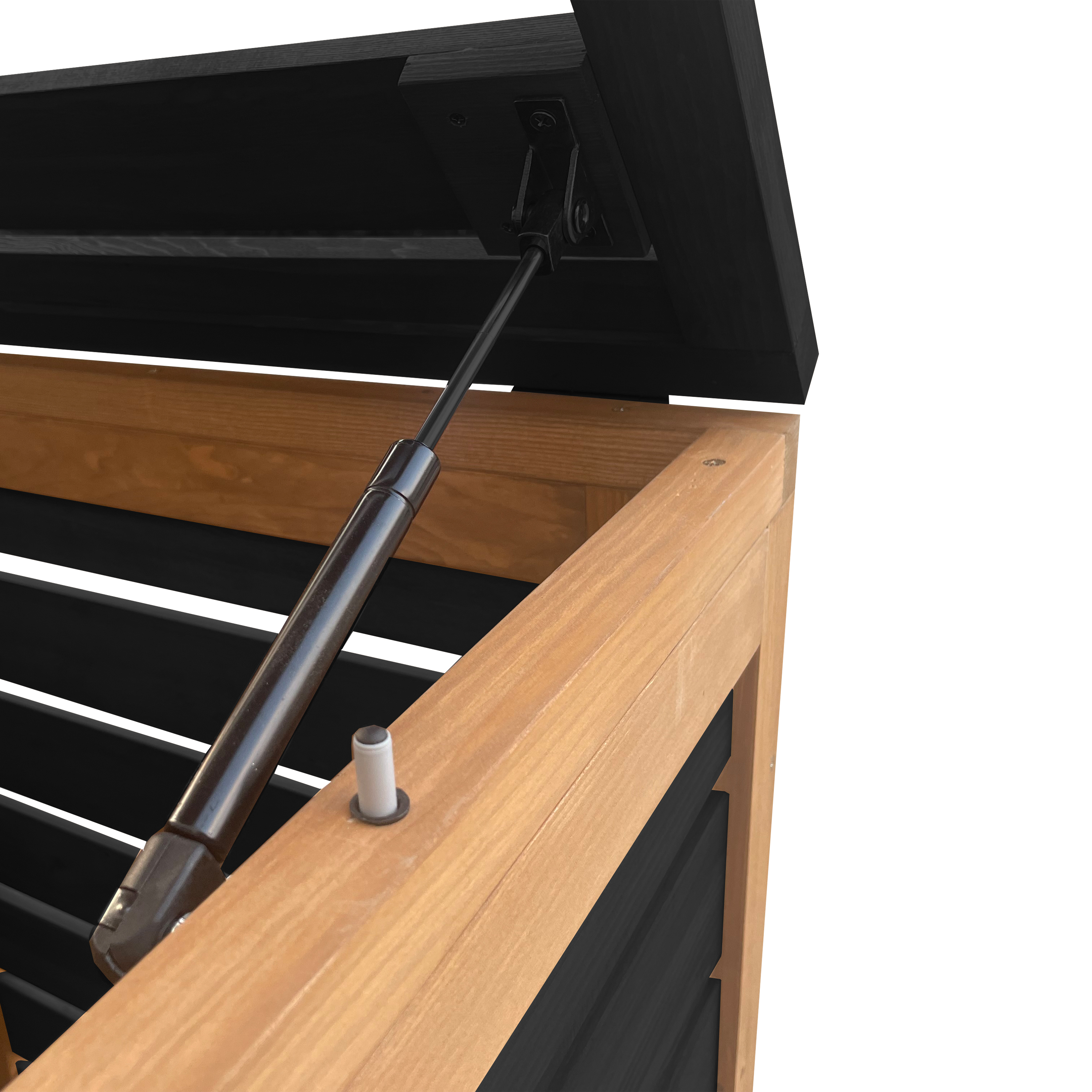 AXI Lex Wooden Bin Storage Black/Brown - 1 bin