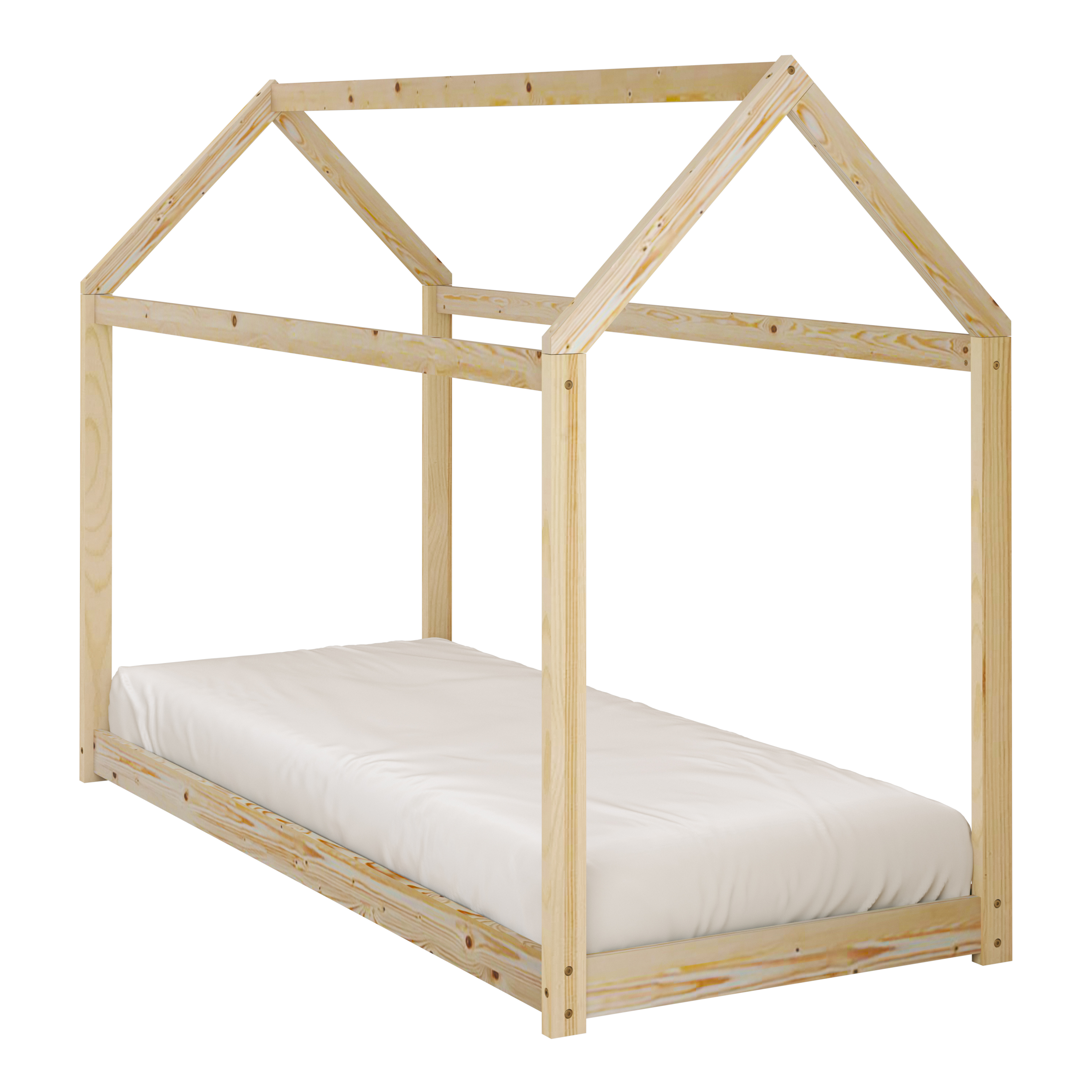 Sunny Zoey House Bed Natural – With Mattress