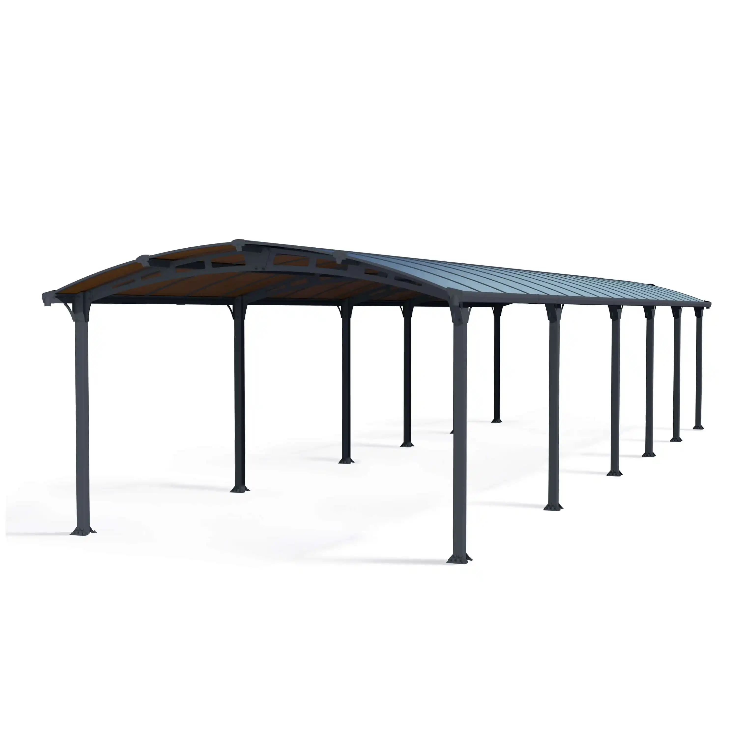 Canopia Arcadia Carport Einzel 1290X360cm Dunkelgrau Bronze