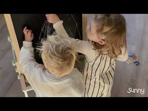 Sunny Mika Staffelei mit Pegboard Naturbraun