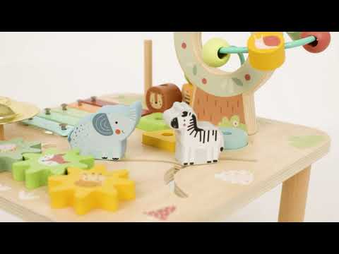 Tooky Toy Holz-Spieltisch mit Xylophon und Tieren